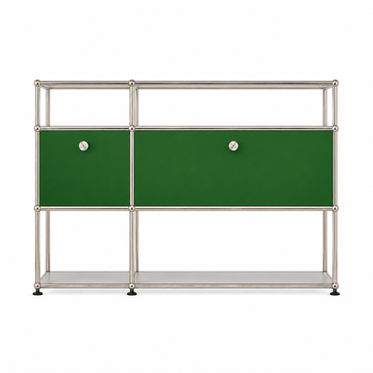 Sideboard im USM-Stil mit Colour-Blocking – Aufbewahrung im Bauhaus-Design