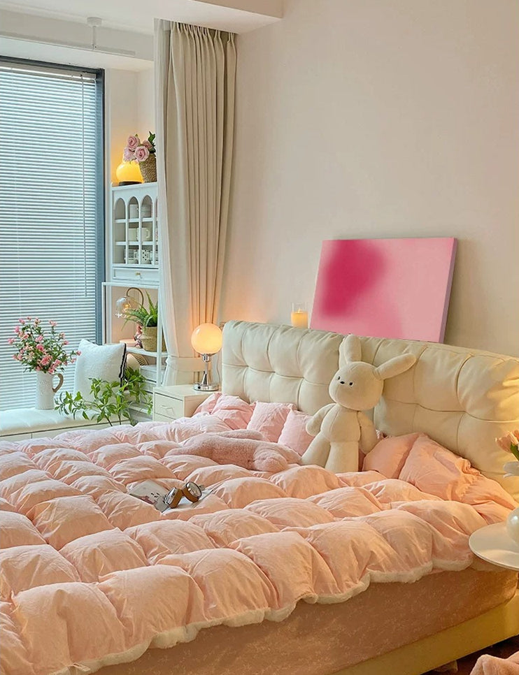 Modern Pink Series Wall Art – Elegant & Light Luxury Design for Cream-Style Spaces