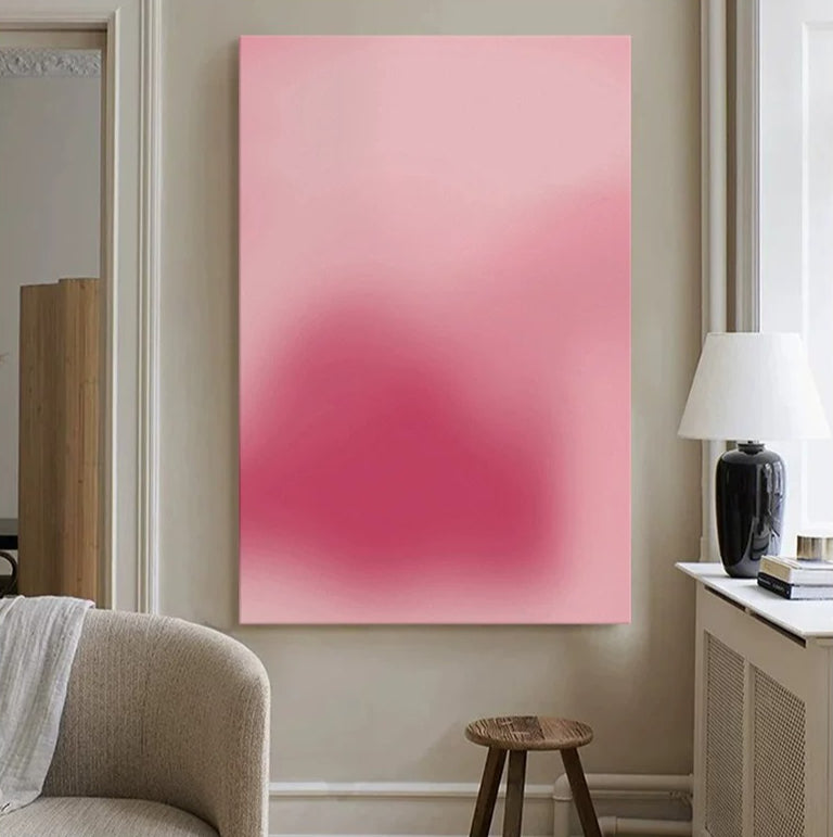 Modern Pink Series Wall Art – Elegant & Light Luxury Design for Cream-Style Spaces