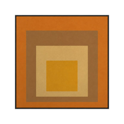 Josef Albers Inspired Bauhaus Geometric Abstract Wall Art - Layered Colour Block Print
