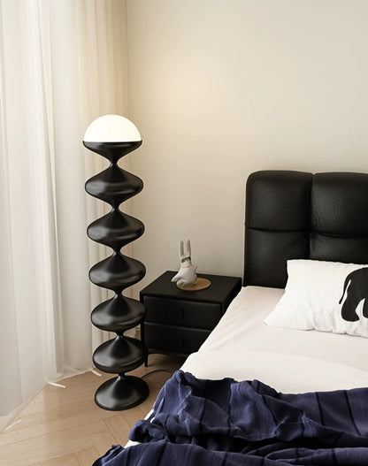 French Gourd Floor Lamp – Creative Mid-Century Design & Modern Cream Style