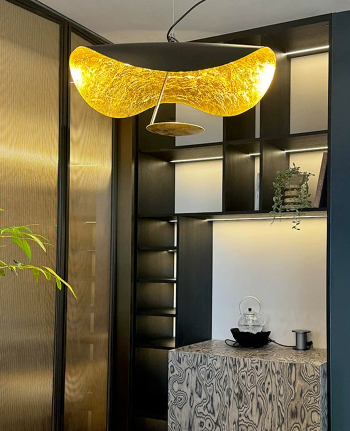 Catellani Smith Gold Leaf Pendant Replica – Modern Minimalist Luxury Lighting
