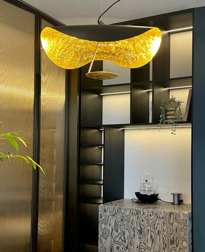 Catellani Smith Gold Leaf Pendant Replica – Modern Minimalist Luxury Lighting