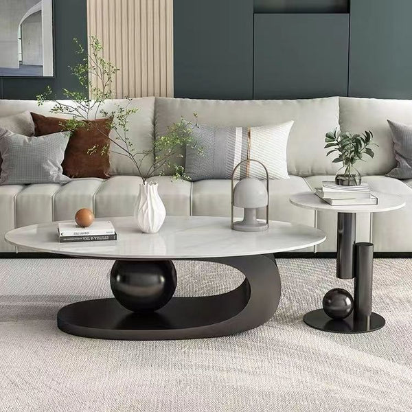 Ensemble de tables basses ovales modernes