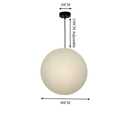Noguchi-Style Rice Paper Pendant Lamp – Timeless Japanese Wabi-Sabi Design