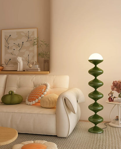 French Gourd Floor Lamp – Creative Mid-Century Design & Modern Cream Style