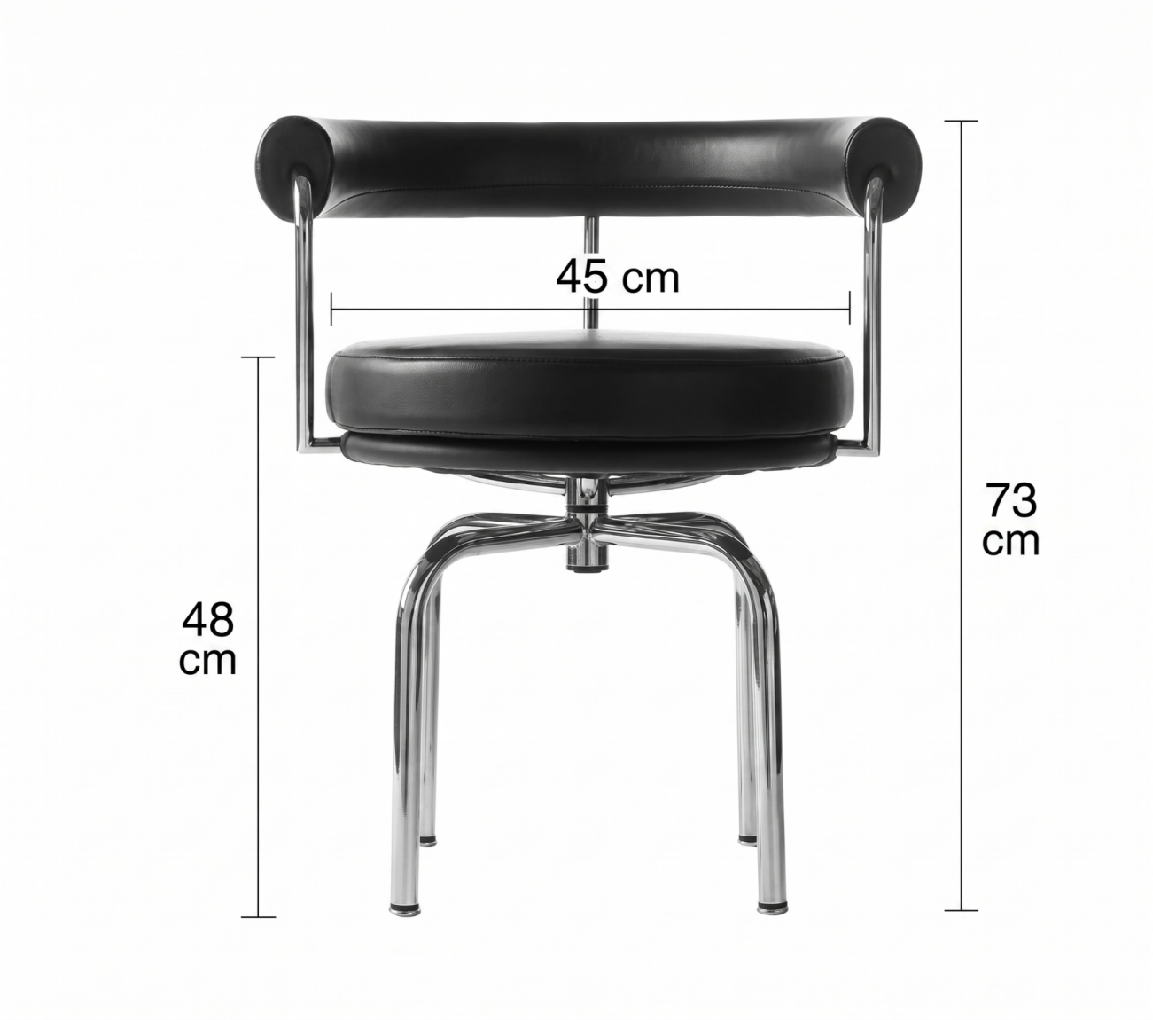 Silla LC7: Un concierto de estilo industrial de acero y cuero 