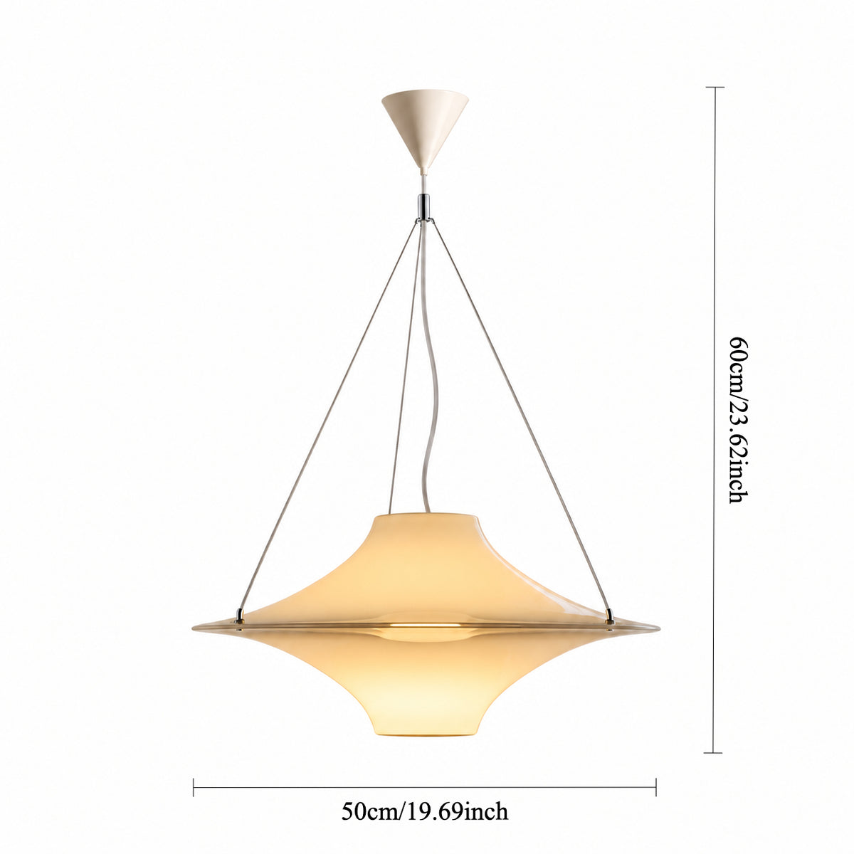 Inno Lokki Skyflyer White Acrylic Pendant Lamp
