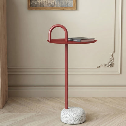 Terrazzo Accent Side Table – Modern Sculptural End Table