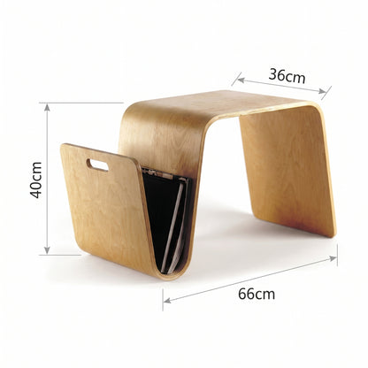 Scando Coffee Table & Mag Side Table—Mid-Century Modern Curved Wood Lounge Collection