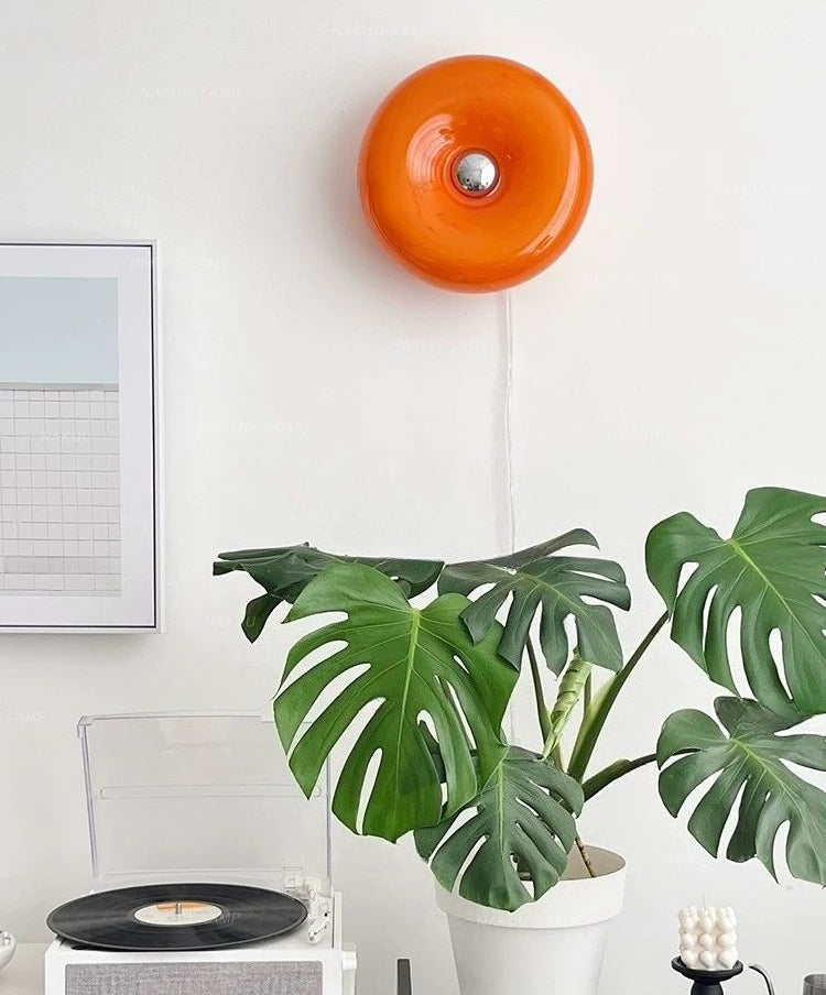 Orange Donut Wall Lamp — A Mid-Century Bauhaus Ambient Light