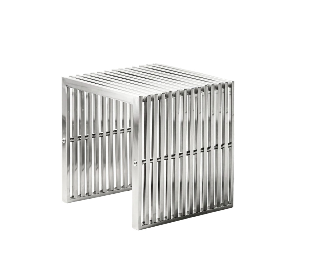 Linear Side Table – Bauhaus Stainless Steel Design