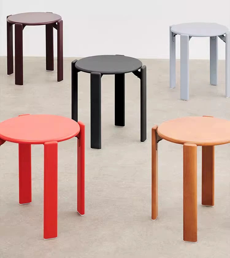 Rey Stool Replica – Versatile Stackable Wooden Stool & Modern Minimalist Elegance