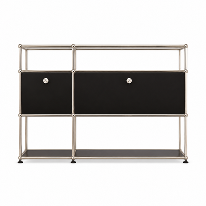 Sideboard im USM-Stil mit Colour-Blocking – Aufbewahrung im Bauhaus-Design
