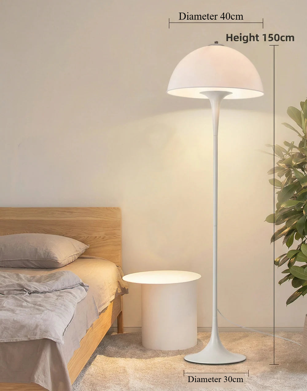 Panthella Table Lamp – Mid-Century Mushroom Table Lamp with Soft Diffused Light