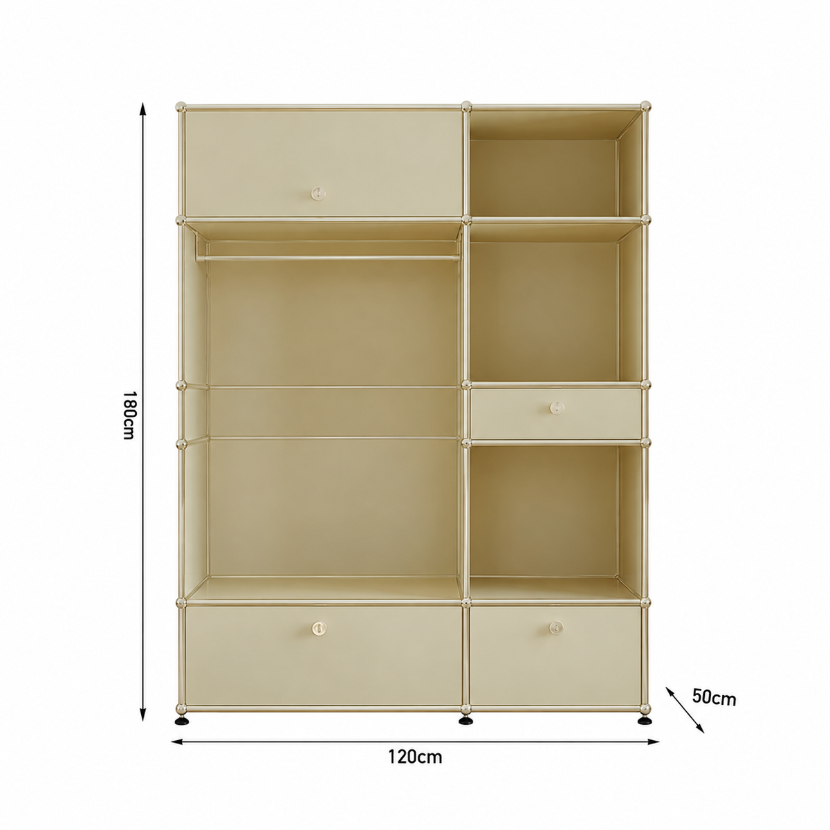 Modern Bedroom Wardrobe – Freestanding Clothes Rack & Storage Cabinet