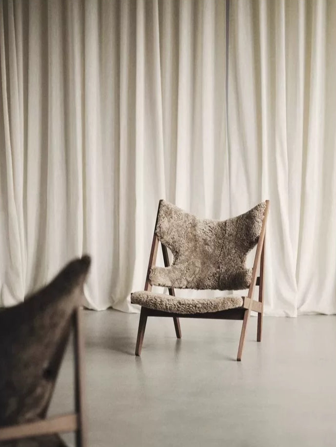 Solid Wood High-Back Lounge Chair — Minimalist Luxury & Creative Designer Style