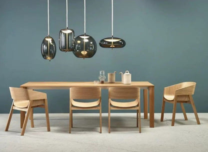 Nordic Solid Wood Dining Chair – Modern Minimalist Designer Armchair for Home & Cafe