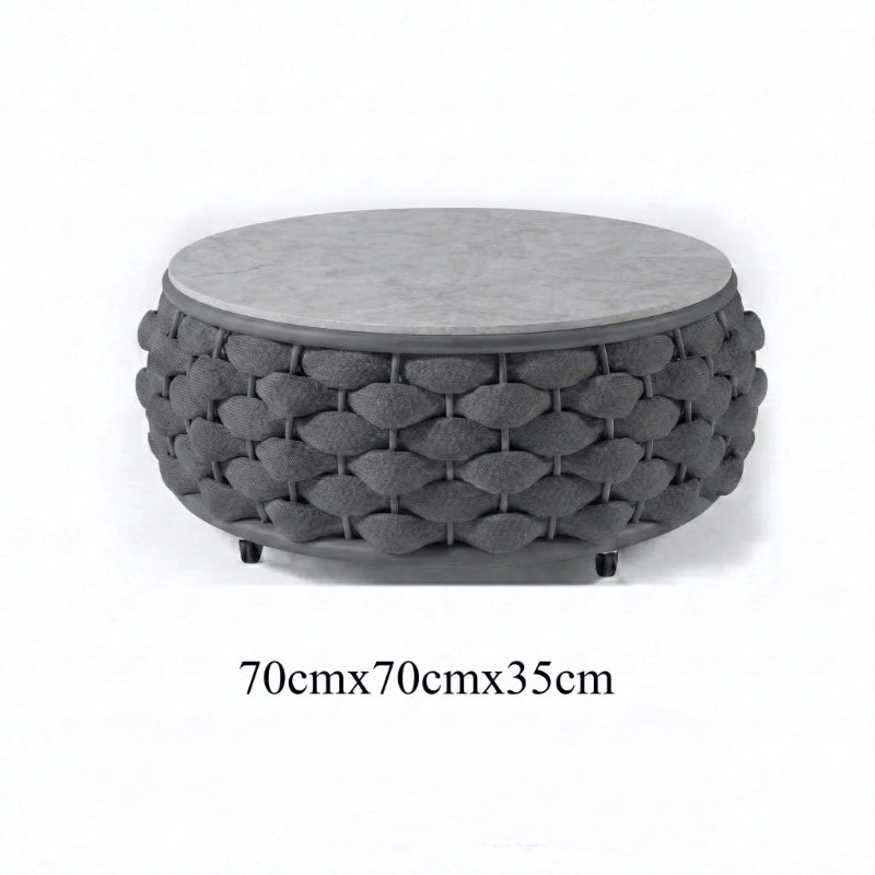 Rattan Sofa-Outdoor Wicker Patio Garden Sectional Furniture Set Loveseat for Balcony Villa