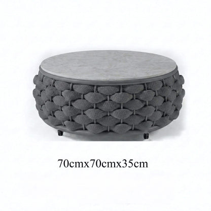 Rattan Sofa-Outdoor Wicker Patio Garden Sectional Furniture Set Loveseat for Balcony Villa