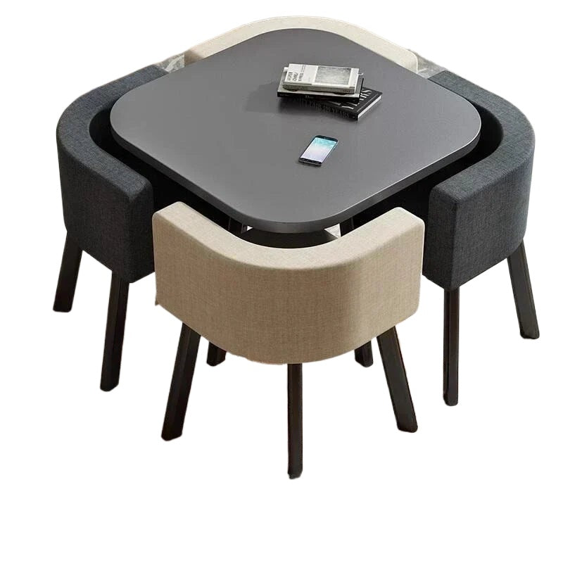 Nordic-Style Table and Chair Set with Storage-Redefining Light Luxury and Minimalism
