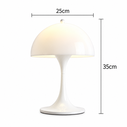 Lampada da tavolo Panthella – Lampada da tavolo a fungo Mid-Century con luce soffusa diffusa