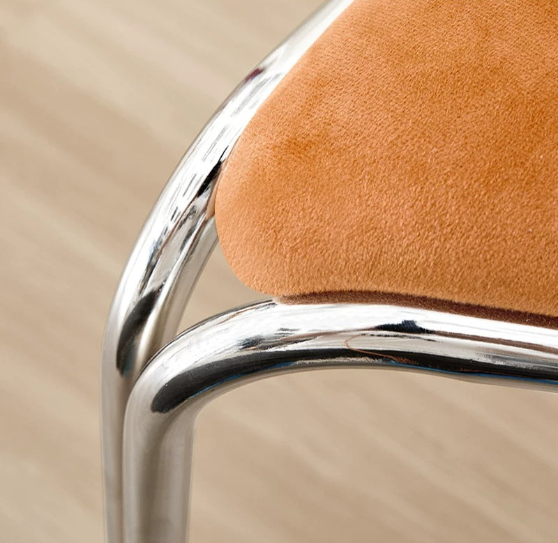 Bauhaus Stainless Steel Triangle Stool — Stackable Mid-Century Modern Design for Dining & Vanity