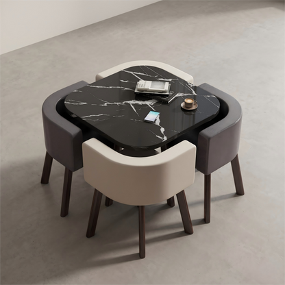 Nordic-Style Table and Chair Set with Storage-Redefining Light Luxury and Minimalism