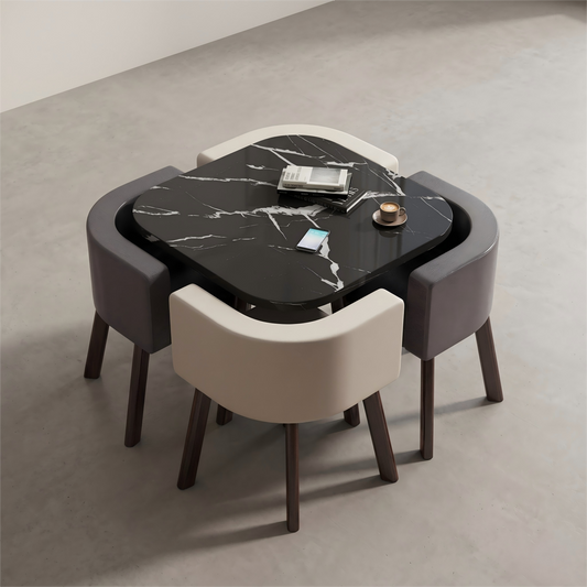 Nordic-Style Table and Chair Set with Storage-Redefining Light Luxury and Minimalism