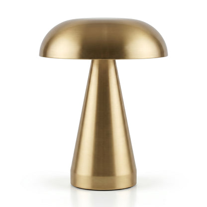 Nordic Mushroom Table Lamp – Rechargeable Stainless Steel Ambient Light