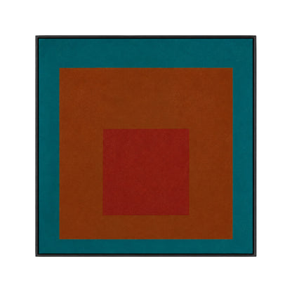 Josef Albers Inspired Bauhaus Geometric Abstract Wall Art - Layered Colour Block Print