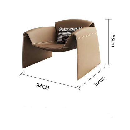 Contemporary Designer Crab Lounge Chair with Refined Minimalist Sculptural Form