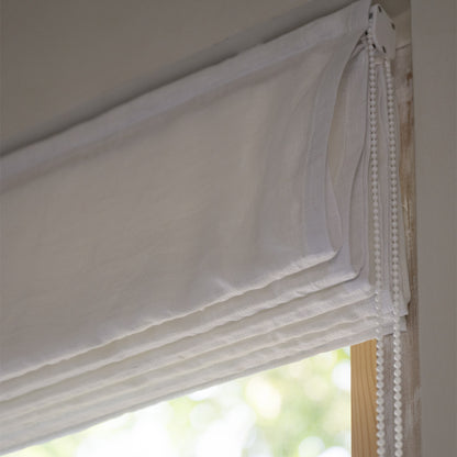 Pure Linen Roman Shade – Effortless Elegance in Every Fold