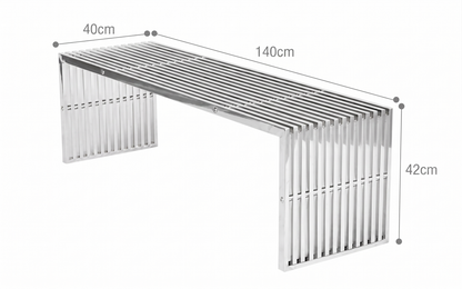 Linear Side Table – Bauhaus Stainless Steel Design