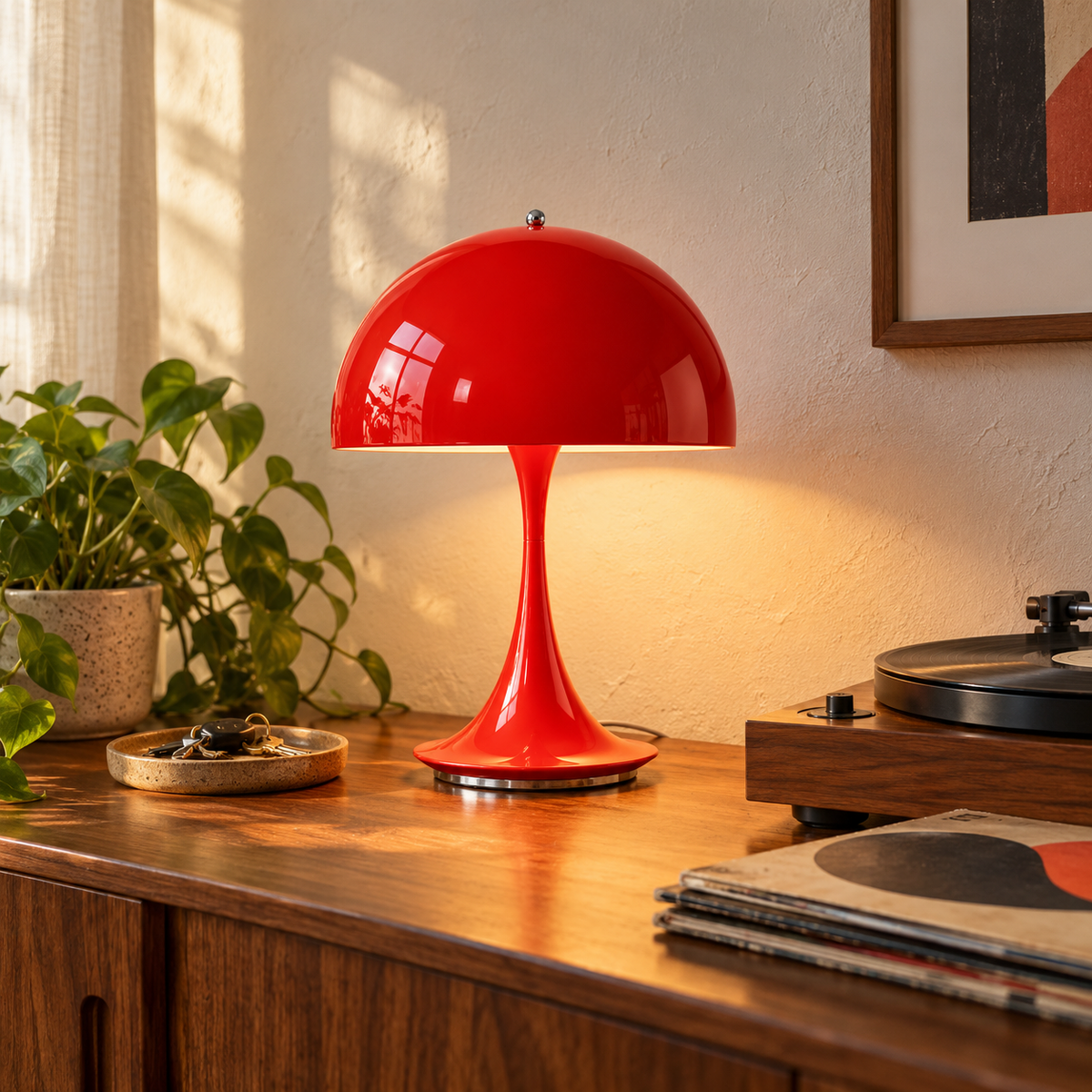 Louis Poulsen Panthella Dome Table Lamp – Retro Curves & Colour