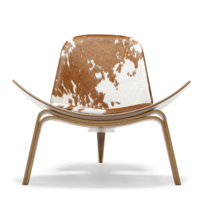 Nordic Shell Lounge Chair & Eames Dog Stool – Sculptural Mid-Century Modern Icons