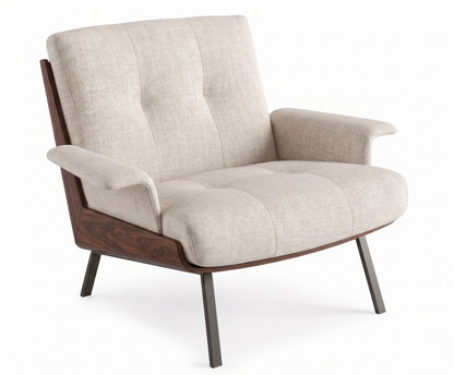 Daiki Lounge Chair – Sculptural Nordic Comfort with Architectural Elegance