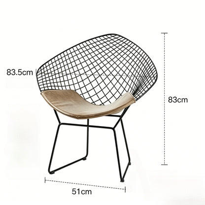 Diamond Wire Lounge Chair – Modern Mid-Century Accent Seating