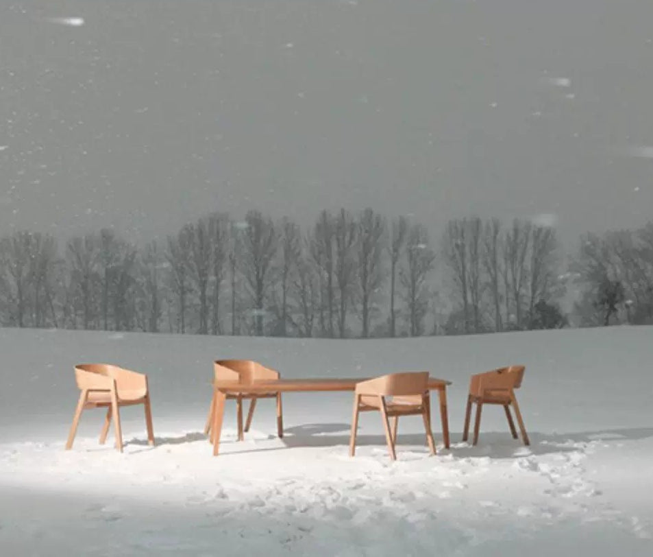 Nordic Solid Wood Dining Chair – Modern Minimalist Designer Armchair for Home & Cafe