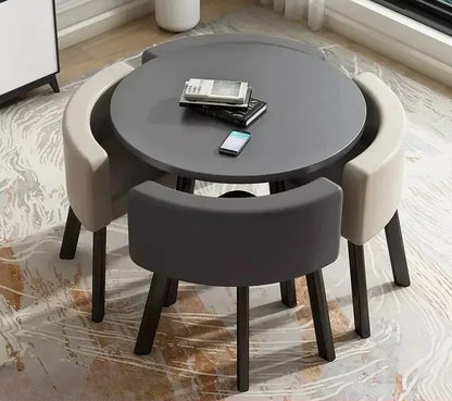 Nordic-Style Table and Chair Set with Storage-Redefining Light Luxury and Minimalism