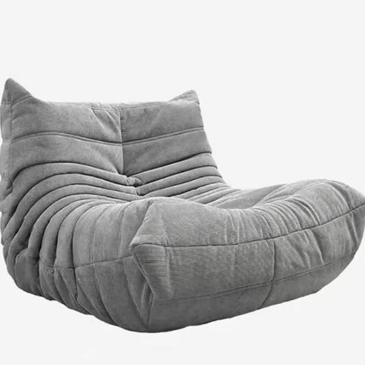 Corduroy Togo-Style Sofa – Soft Lines & Relaxed Comfort