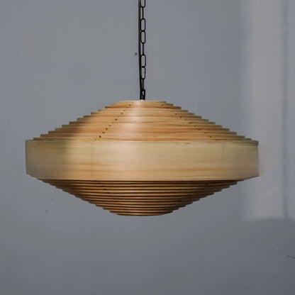 Bauhaus-Style 1003 Hans Pendant By Vaarnii– A Modern Revival of Pine Veneer & Warm Glow