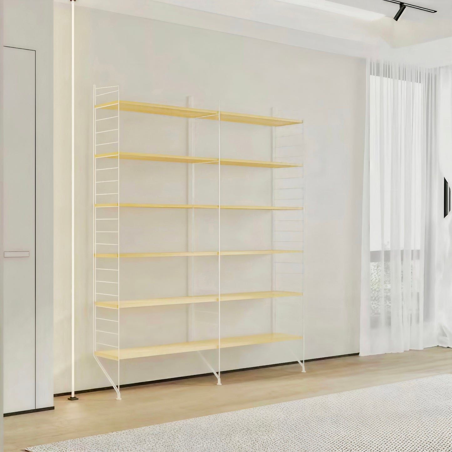 String Original Wall System – Modular, Adjustable & Wall-Mounted Shelving
