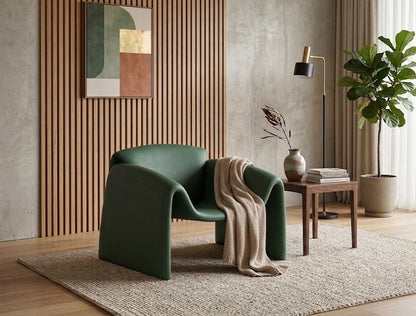 Contemporary Designer Crab Lounge Chair with Refined Minimalist Sculptural Form