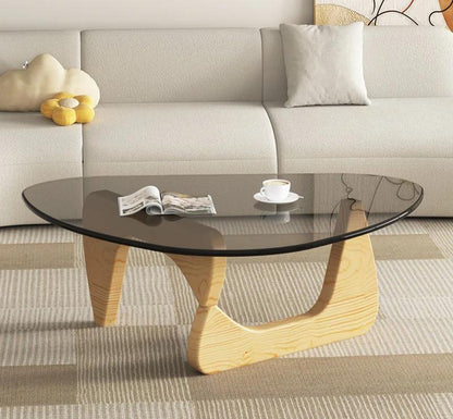 Glass Wood Coffee Table – Strong, Sleek, and Space-Smart