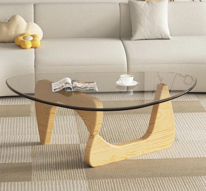 Glass Wood Coffee Table – Strong, Sleek, and Space-Smart