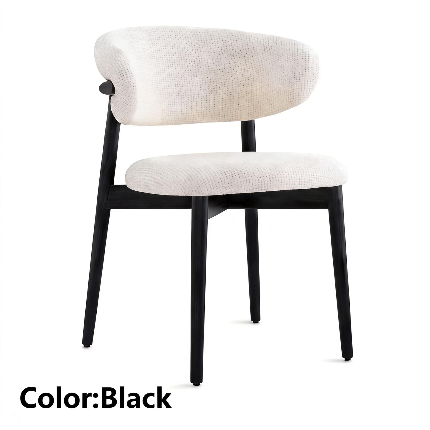 Nordic Light Luxury Dining Chair Minimalist Solid Wood Frame
