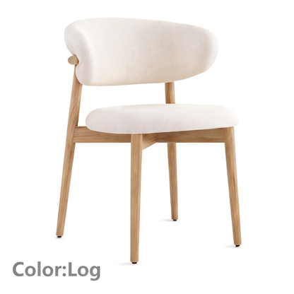 Nordic Light Luxury Dining Chair Minimalist Solid Wood Frame
