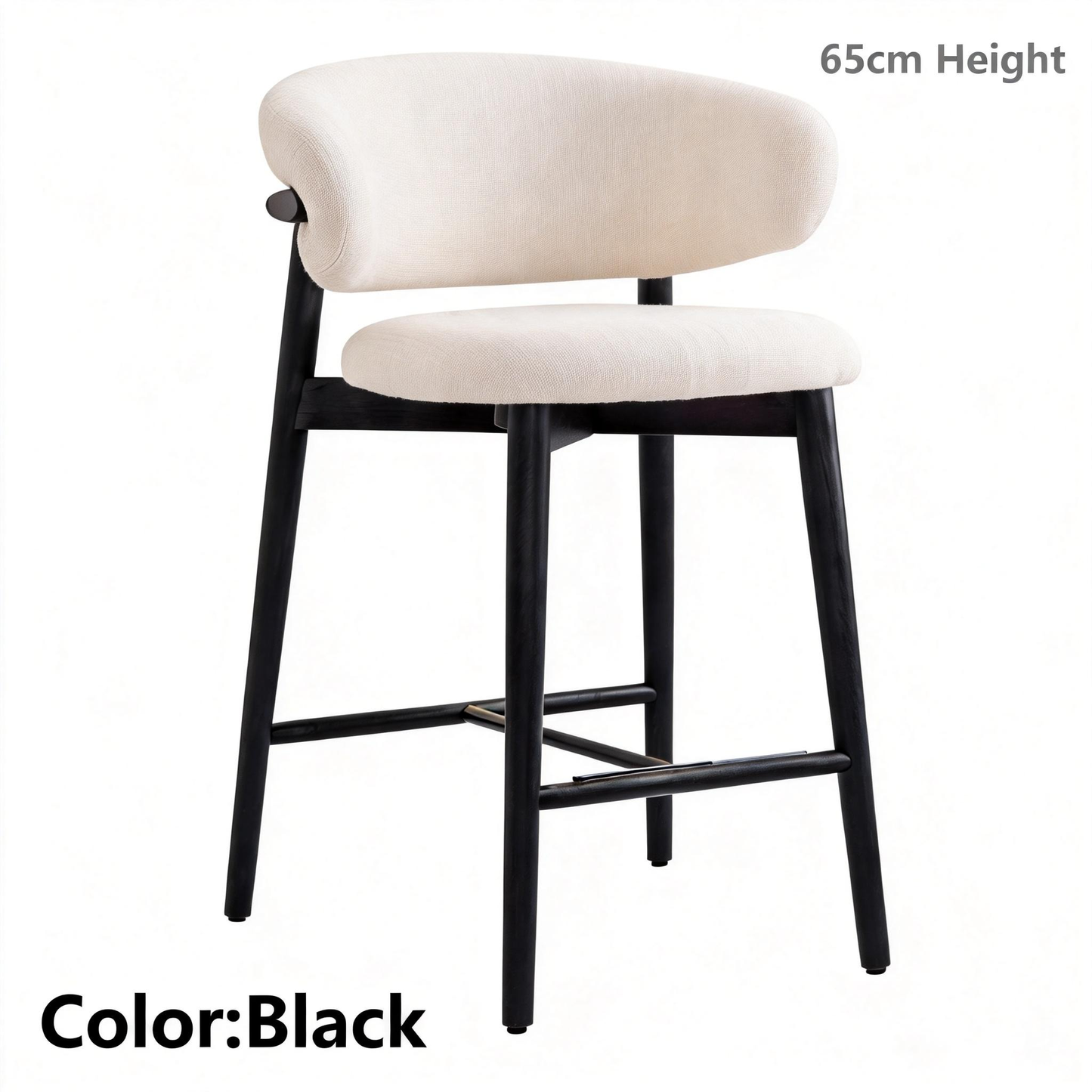 Nordic Light Luxury Dining Chair Minimalist Solid Wood Frame