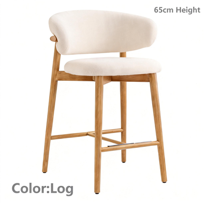 Nordic Light Luxury Dining Chair Minimalist Solid Wood Frame